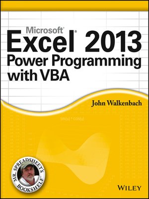 Excel 2013 Power Programming with VBA - ebook